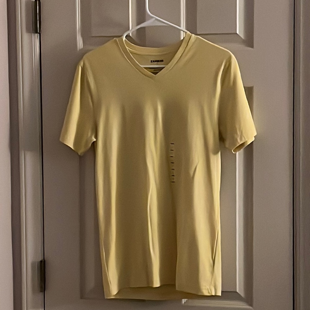 Yellow V-Neck Express tshirt
